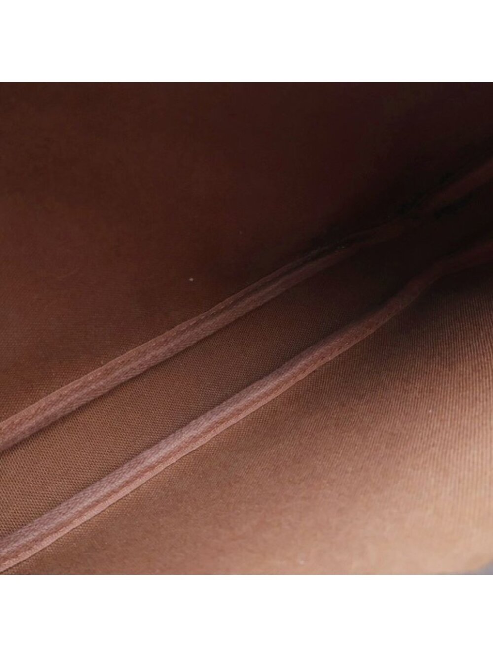 Louis Vuitton Monogram Handbag Pouch Case Brown Leather Gold - Picture 6 of 6